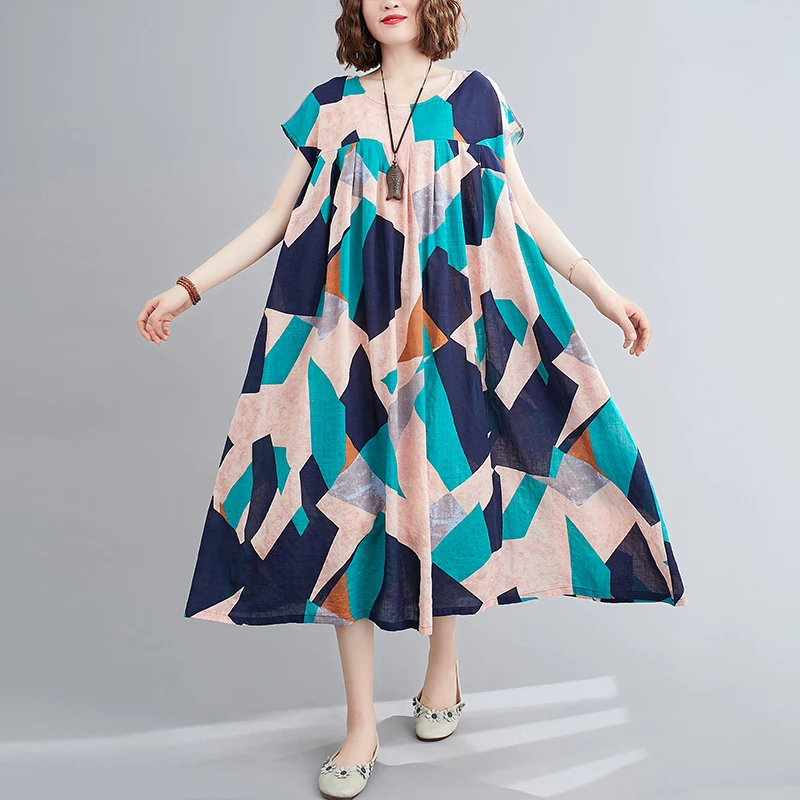 Женское винтажное платье из хлопка и льна, повседневное свободное платье с коротким рукавом и принтом, элегантные дамские платья, весна-лет...
Женское винтажное платье из хлопка и льна, повседневное свободное платье с коротким рукавом и принтом, элегантные дамские платья, весна-лет...
