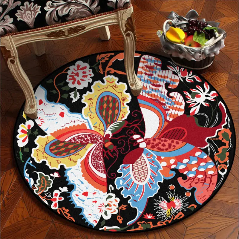 Modern Colorful Round Carpets Vintage Butterfly Pattern Area Rugs for Home Living Room Floor Mat Bedroom Decor
Modern Colorful Round Carpets Vintage Butterfly Pattern Area Rugs for Home Living Room Floor Mat Bedroom Decor