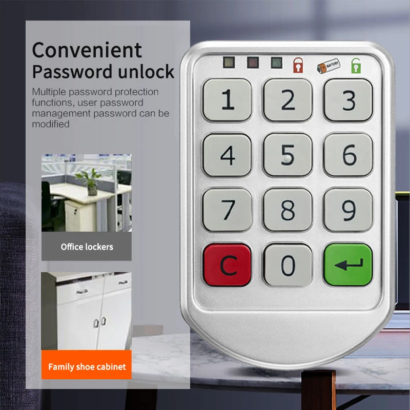 Electric Password Lock Intelligent Cabinet Locks Electronic Password Keypad Lock Digital Combination Code Lock For Cabinet/door
Electric Password Lock Intelligent Cabinet Locks Electronic Password Keypad Lock Digital Combination Code Lock For Cabinet/door