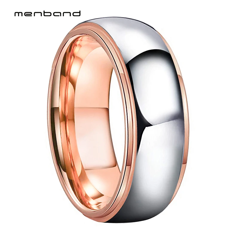 Rose Gold Wedding Band 6mm 8mm Men Women Tungsten Carbide Engagement Ring Stepped Shiny Polished Finish Comfort Fit 
Rose Gold Wedding Band 6mm 8mm Men Women Tungsten Carbide Engagement Ring Stepped Shiny Polished Finish Comfort Fit