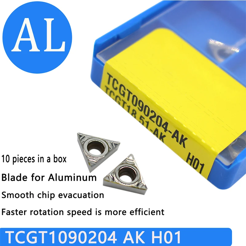 TCGT090204 AK H01 Cemented Carbide Aluminum Internal Turning Tool Milling Insert CNC Lathe Tool Inserts Aluminum Processing
TCGT090204 AK H01 Cemented Carbide Aluminum Internal Turning Tool Milling Insert CNC Lathe Tool Inserts Aluminum Processing