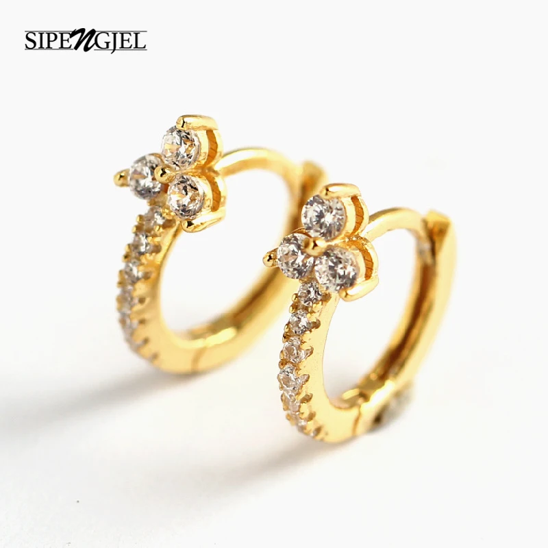 SIPENGJEL Fashion Mini Flower Hoop Earrings Sparkling Crystal Dainty Circle Earrings For Women Minimalist Jewelry 2021
SIPENGJEL Fashion Mini Flower Hoop Earrings Sparkling Crystal Dainty Circle Earrings For Women Minimalist Jewelry 2021