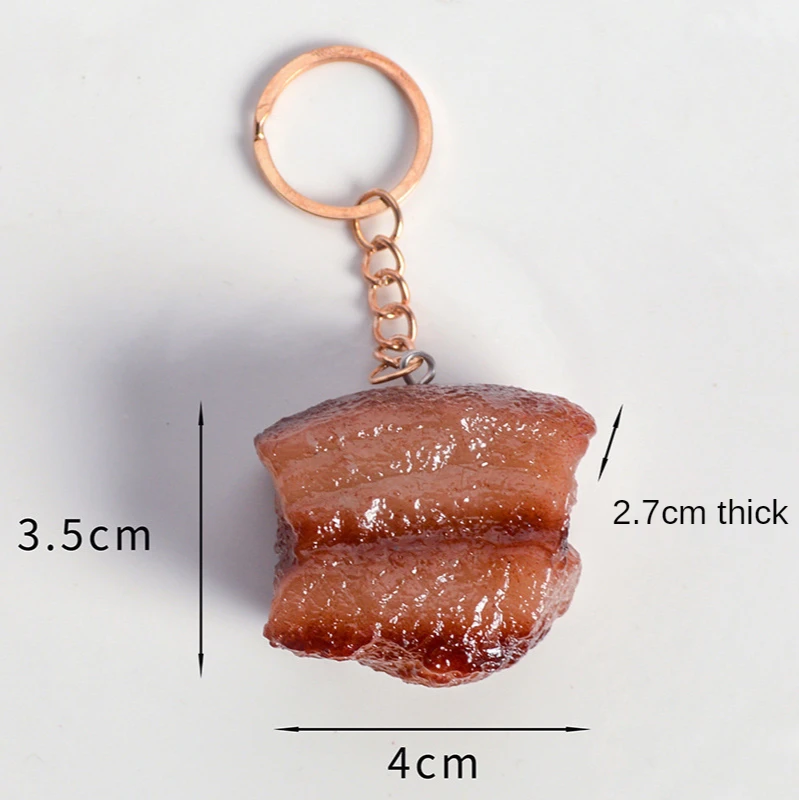 Simulation Mini Braised Pork Keychain Ornaments Creative Fake Meat Pendant Fun Tricky Gift Friend Car Key Chain Ring
Simulation Mini Braised Pork Keychain Ornaments Creative Fake Meat Pendant Fun Tricky Gift Friend Car Key Chain Ring