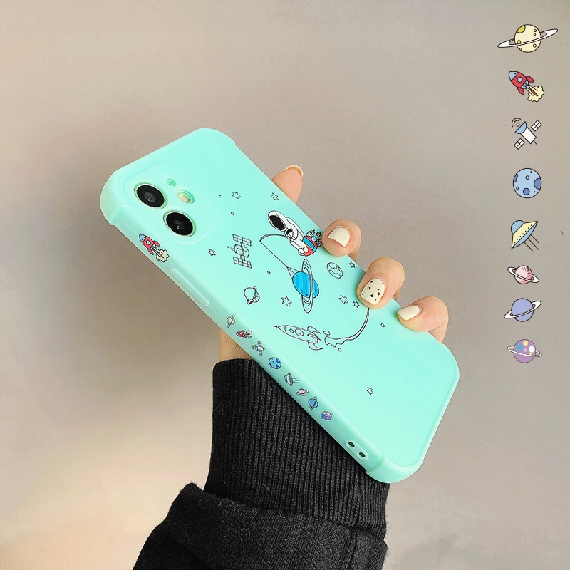 Cute Cartoon Astronaut Planet Phone Case For iPhone 12 Pro Max 11 X XS XR 7 8 Plus Mini SE 2020 New Funny Soft Shockproof Cover
Cute Cartoon Astronaut Planet Phone Case For iPhone 12 Pro Max 11 X XS XR 7 8 Plus Mini SE 2020 New Funny Soft Shockproof Cover