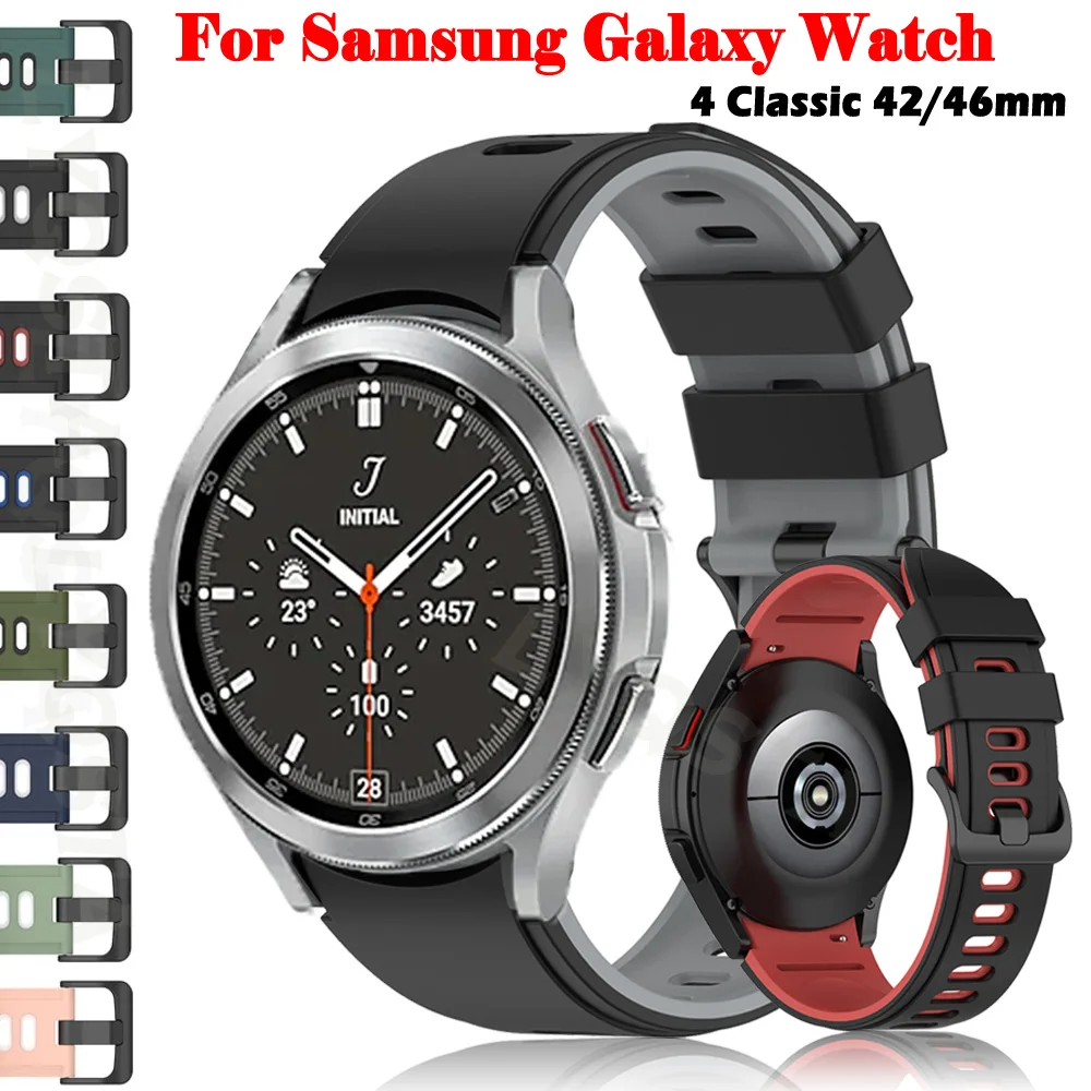 Ремешок силиконовый для наручных часов, браслет для Samsung Galaxy Watch 4 Classic 46 42 мм, с изогнутым концом 44 40 мм, 20 мм 
Ремешок силиконовый для наручных часов, браслет для Samsung Galaxy Watch 4 Classic 46 42 мм, с изогнутым концом 44 40 мм, 20 мм