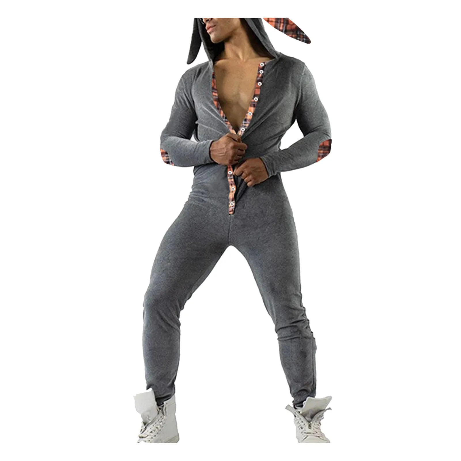 Pijamas Female Cotton Men's Button-down Solid Color Functional Buttoned Flap Adults Patch Jumpsuit
Pijamas Female Cotton Men's Button-down Solid Color Functional Buttoned Flap Adults Patch Jumpsuit