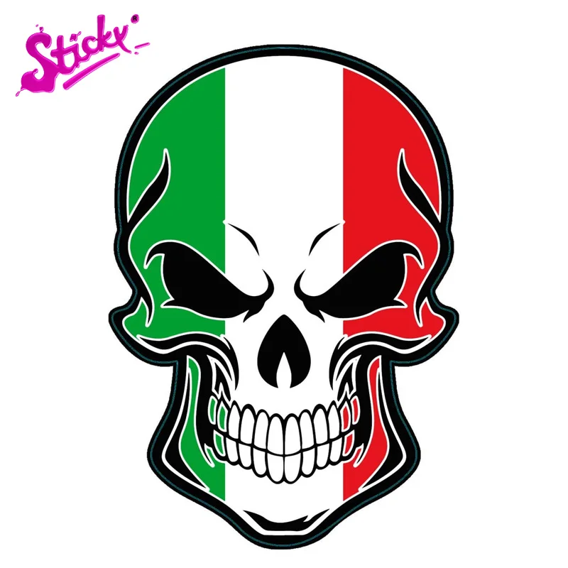 Italian Flag Skull Badge Brand Car Sticker Decal Decor Cover Scratches Waterproof Motorcycle Off-road Trunk Guitar Laptop PVC
Italian Flag Skull Badge Brand Car Sticker Decal Decor Cover Scratches Waterproof Motorcycle Off-road Trunk Guitar Laptop PVC