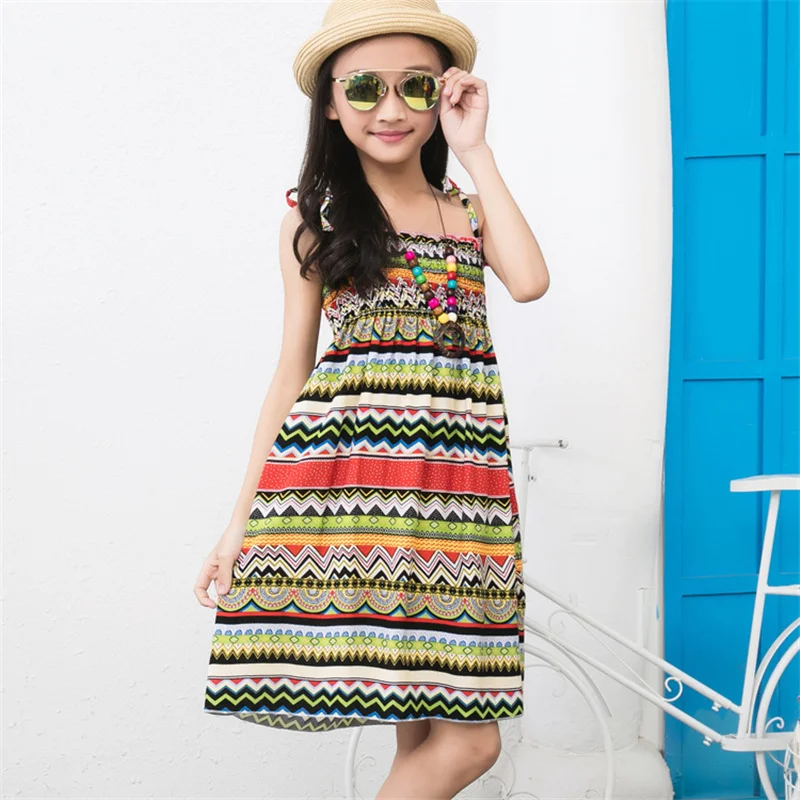 Summer Girls Floral Dress Sling Ruffles Bohemian Beach Princess Dresses for Girl Clothing 2 6 8 12 Years With Necklace Gift
Summer Girls Floral Dress Sling Ruffles Bohemian Beach Princess Dresses for Girl Clothing 2 6 8 12 Years With Necklace Gift