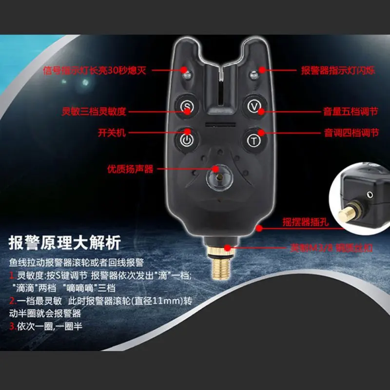 New Electronic Fishing Alarm 2 LED Tone Volume Adjustable Fish Bite Bell Sound Sensitivity Fishing Tackle Accessories
New Electronic Fishing Alarm 2 LED Tone Volume Adjustable Fish Bite Bell Sound Sensitivity Fishing Tackle Accessories