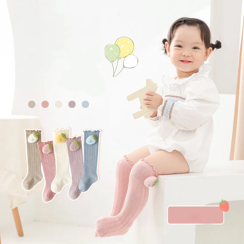 Cartoon 3D Strawberry Baby Sock Sweet Princess Ruffle Solid Color Newborn Long Socks Soft Warm Elastic Kids Infant Knee Socks
Cartoon 3D Strawberry Baby Sock Sweet Princess Ruffle Solid Color Newborn Long Socks Soft Warm Elastic Kids Infant Knee Socks