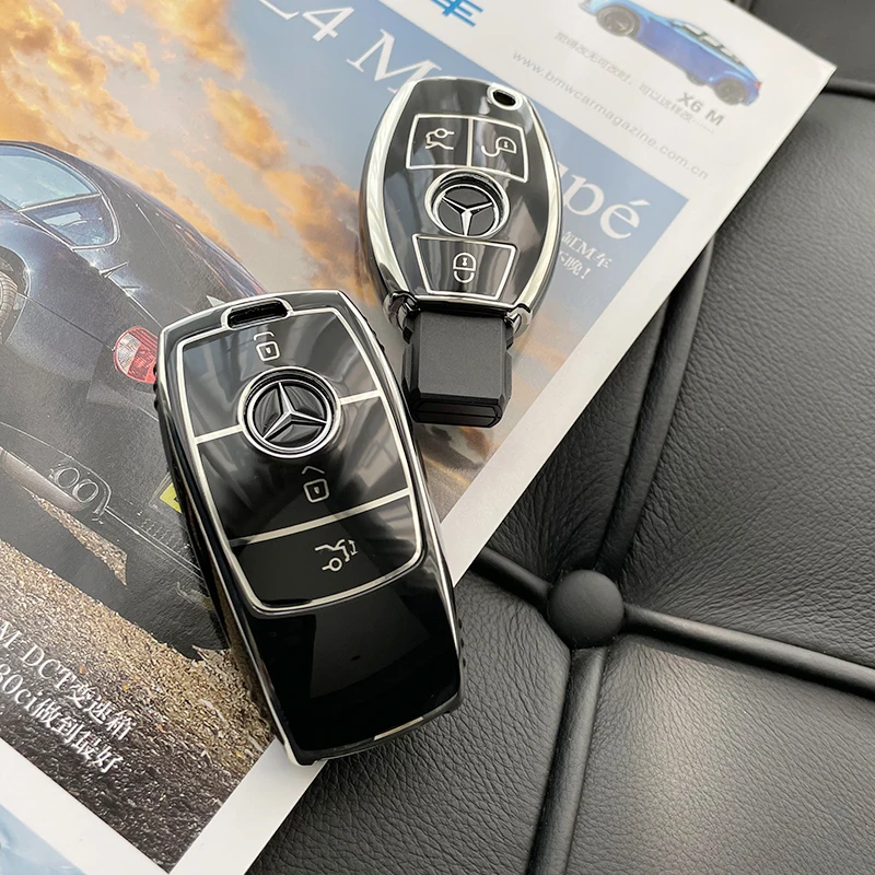 ТПУ чехол для автомобильного ключа с дистанционным управлением TPIC Mercedes Benz W204 W205 A