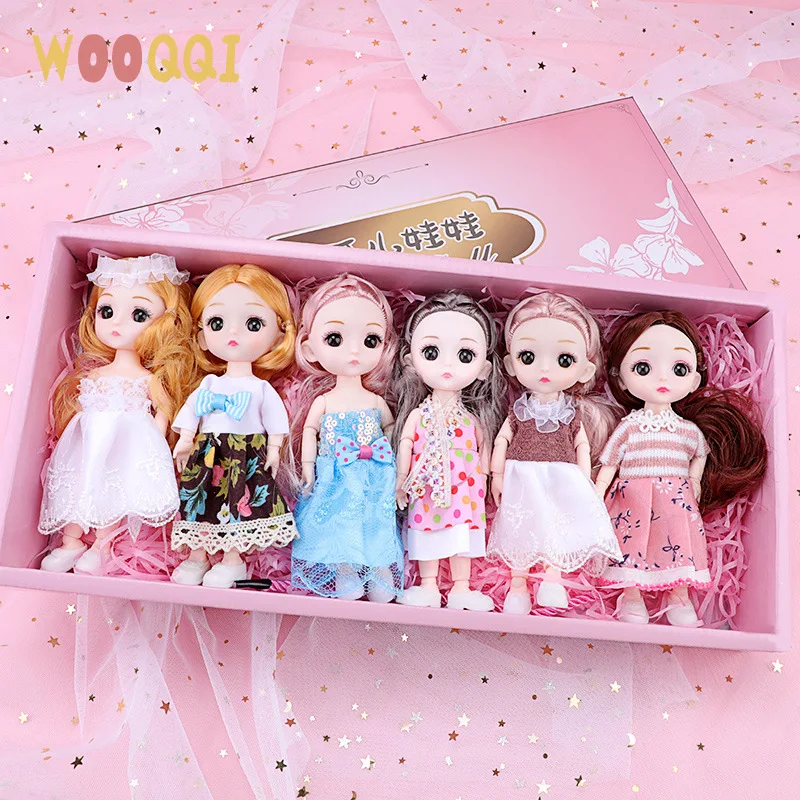 6pcs Set Dolls 16cm Dolls Dress Up Girl Kid Toy Gift Princess Wedding Dress Big Gift Box 13 Ball Movable Joints Bjd Doll
6pcs Set Dolls 16cm Dolls Dress Up Girl Kid Toy Gift Princess Wedding Dress Big Gift Box 13 Ball Movable Joints Bjd Doll