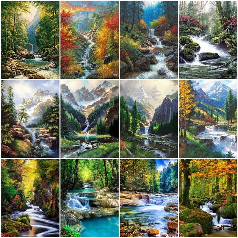 Diamond Painting Waterfall Full Square Drill Diamond Embroidery Landscape Mountain Cross Stitch Mosaic Autumn Decoration
Diamond Painting Waterfall Full Square Drill Diamond Embroidery Landscape Mountain Cross Stitch Mosaic Autumn Decoration
