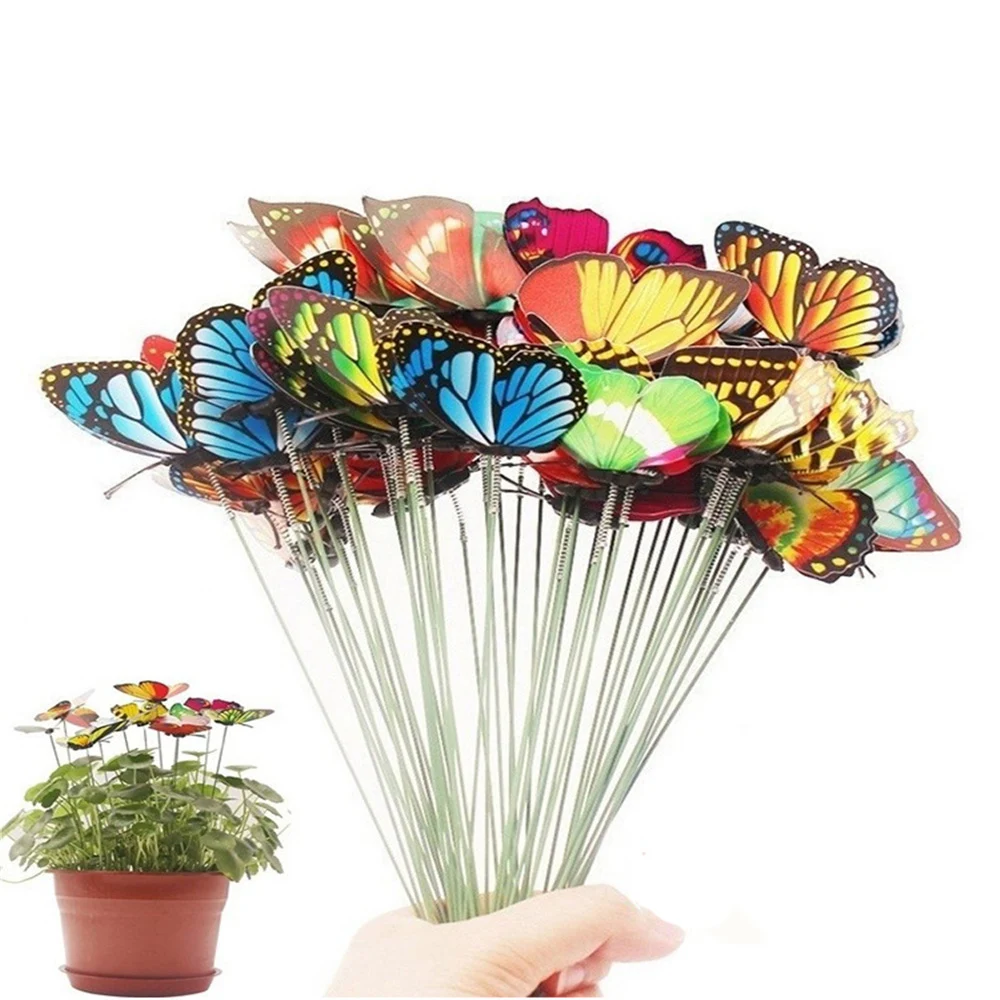 50pcs Butterflies Stakes Patio Butterfly Ornaments On Sticks Balcony Butterfly Decoration Stick, Party Garden Plant Decoration
50pcs Butterflies Stakes Patio Butterfly Ornaments On Sticks Balcony Butterfly Decoration Stick, Party Garden Plant Decoration