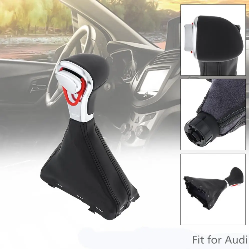 ABS+ PU Leather Car Automatic Transmission Gear Shift Shifter Lever Knob Car Accessories with Dust Cover Fit for Audi A4 A5 B8
ABS+ PU Leather Car Automatic Transmission Gear Shift Shifter Lever Knob Car Accessories with Dust Cover Fit for Audi A4 A5 B8