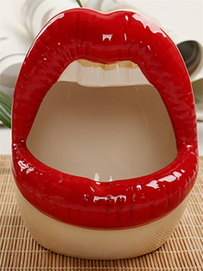 HHT Creative Big Red Lips Ashtray Desk Ornaments Multifunctional Home Decor Living Room Coffee Table Mouth Shape Ceramic Ashtray
HHT Creative Big Red Lips Ashtray Desk Ornaments Multifunctional Home Decor Living Room Coffee Table Mouth Shape Ceramic Ashtray