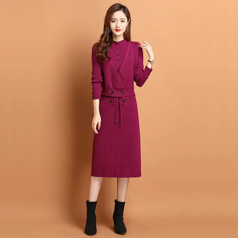 Elegant Autumn Winter Solid Thick Sweater Dress Women Casual O Neck Long Sleeve Knitted Midi Dress Female A-line Loose Dress M98
Elegant Autumn Winter Solid Thick Sweater Dress Women Casual O Neck Long Sleeve Knitted Midi Dress Female A-line Loose Dress M98