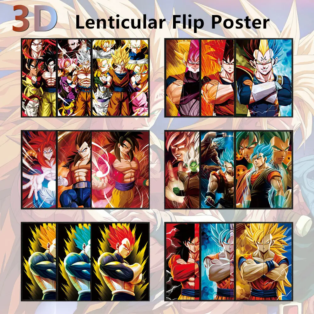 3d-постер DBZ с линзовидной печатью, аниме плакат DBZ, 3D-наклейки DBS Goku Vegeta, настенные плакаты с аниме, 3d-печать
3d-постер DBZ с линзовидной печатью, аниме плакат DBZ, 3D-наклейки DBS Goku Vegeta, настенные плакаты с аниме, 3d-печать