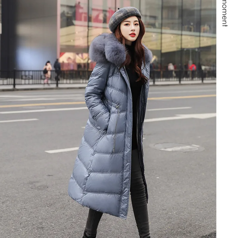 High Quality Luxury Nature Fox Fur Hooded Down Jackets Maxi Long Women Slim Parka Double Fur Collar Outerwear Coats Lady Clothes
High Quality Luxury Nature Fox Fur Hooded Down Jackets Maxi Long Women Slim Parka Double Fur Collar Outerwear Coats Lady Clothes