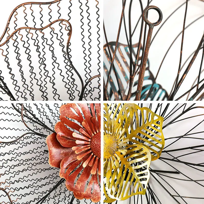 Creative Wrought Iron 3D Stereo Wall Hanging Simulation Flowers Home Wall Decoration Porch Background Plant Ornaments Wall Mural
Creative Wrought Iron 3D Stereo Wall Hanging Simulation Flowers Home Wall Decoration Porch Background Plant Ornaments Wall Mural