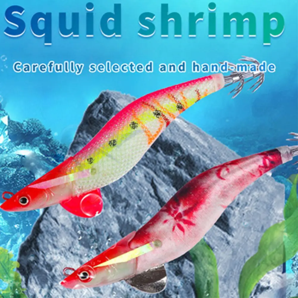 Simulation Luminous Jigs Lifelike Octopus Bait Fishing Tackle Wood Shrimp Lures Squid Hook
Simulation Luminous Jigs Lifelike Octopus Bait Fishing Tackle Wood Shrimp Lures Squid Hook