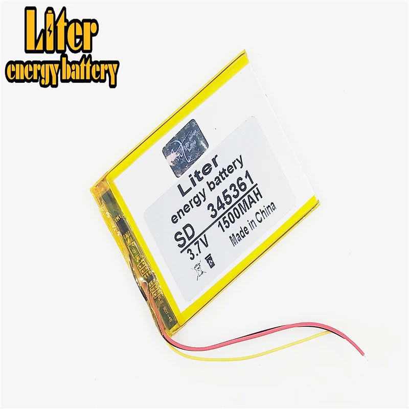 3,7 V 1500mAh 345361 литий-полимерный литий-ионный аккумулятор для Mp3 MP4 MP5 GPS
3,7 V 1500mAh 345361 литий-полимерный литий-ионный аккумулятор для Mp3 MP4 MP5 GPS