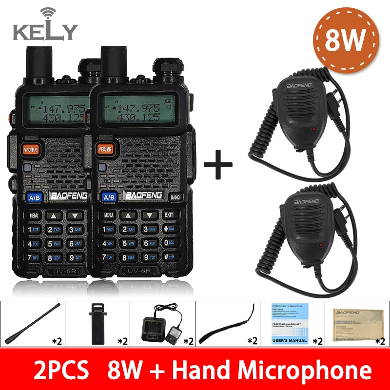 Рация BaoFeng UV5R 2 шт., мощная двухсторонняя радиостанция CB, UV-5R, Охотничья рация 8 Вт, рация Baofeng UV-9R, UV-82, UV-8HX UV-XR
Рация BaoFeng UV5R 2 шт., мощная двухсторонняя радиостанция CB, UV-5R, Охотничья рация 8 Вт, рация Baofeng UV-9R, UV-82, UV-8HX UV-XR