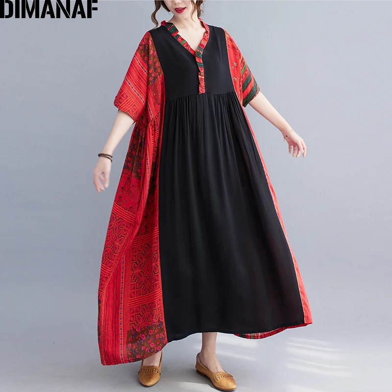 Женское длинное платье из хлопка DIMANAF, винтажное пляжное платье большого размера 5XL, 6XL, Повседневный Сарафан черного цвета с цветочным рисун...
Женское длинное платье из хлопка DIMANAF, винтажное пляжное платье большого размера 5XL, 6XL, Повседневный Сарафан черного цвета с цветочным рисун...
