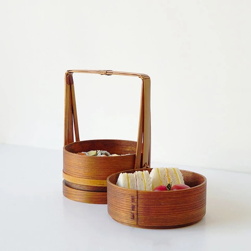 2.1L Japanese-Style Lunch Box Wooden Portable Lunch Box Double-Layer Portable Picnic Food Storage Container Tableware
2.1L Japanese-Style Lunch Box Wooden Portable Lunch Box Double-Layer Portable Picnic Food Storage Container Tableware