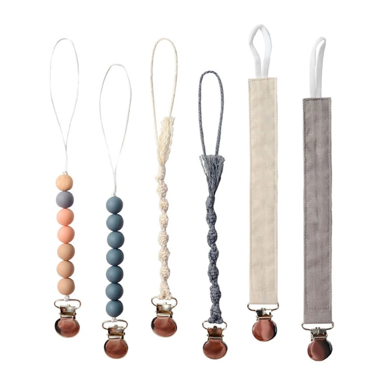 6 Pcs Handmade Cotton Woven Pacifier Chain Clip Silicone Beads DIY Pacifier Chain Baby Nursing Dummy Nipple Holder Leash
6 Pcs Handmade Cotton Woven Pacifier Chain Clip Silicone Beads DIY Pacifier Chain Baby Nursing Dummy Nipple Holder Leash