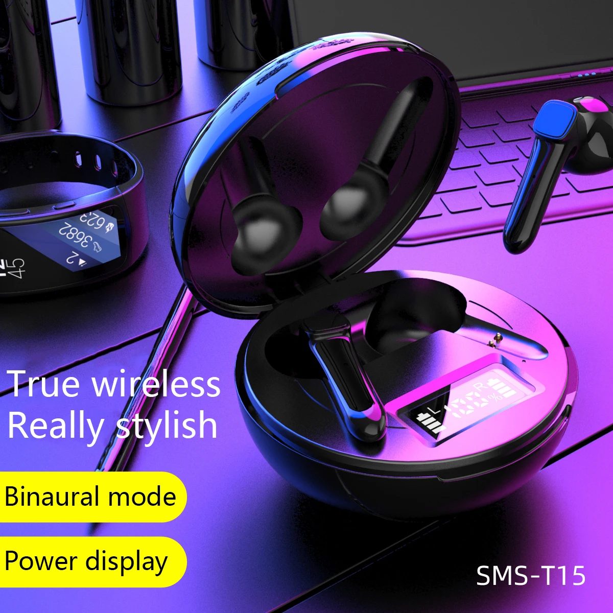 New TWS Bluetooth Earphone 001 HIFI Stereo Battery DIsplay Long Standby For Smart Phones
New TWS Bluetooth Earphone 001 HIFI Stereo Battery DIsplay Long Standby For Smart Phones