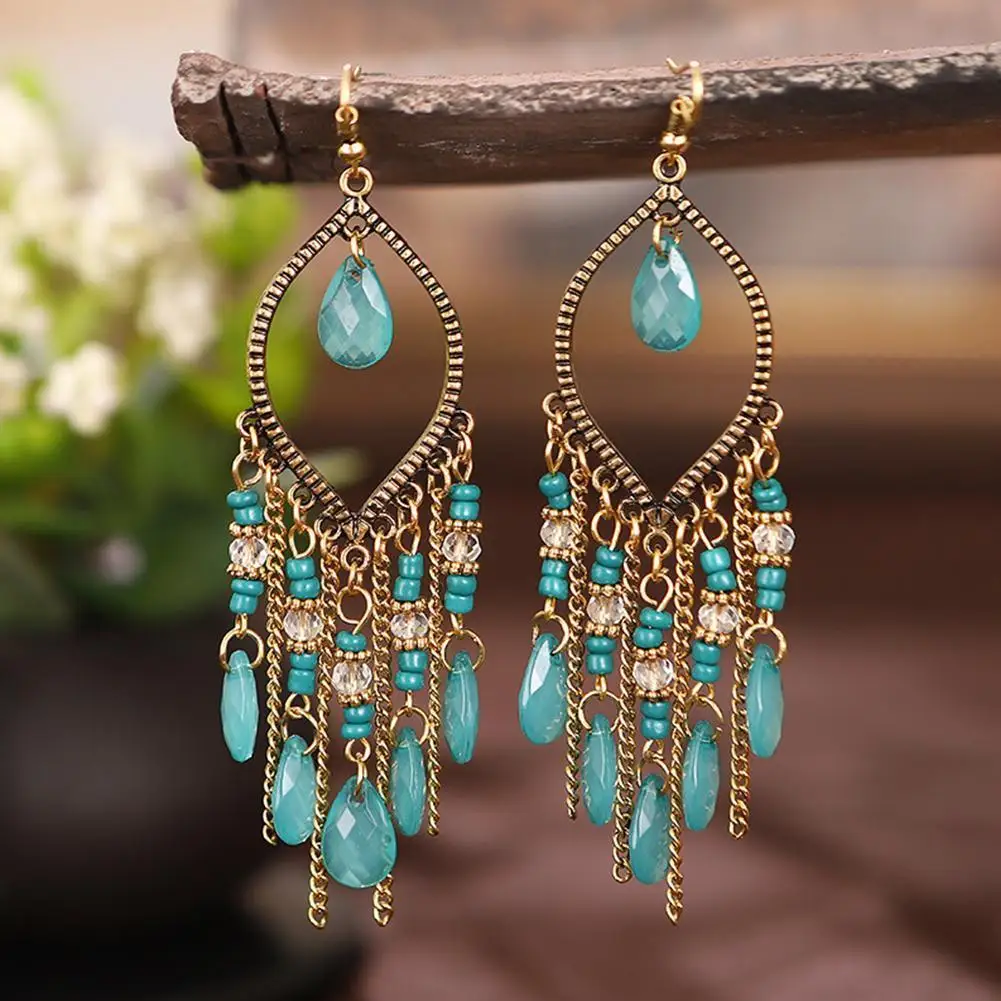 Bohemian Antique Gold Plated Long Water Drop Tassel Earrings for Women Vintage Colorful Geometric Drop Dangle Earrings Jewelry
Bohemian Antique Gold Plated Long Water Drop Tassel Earrings for Women Vintage Colorful Geometric Drop Dangle Earrings Jewelry