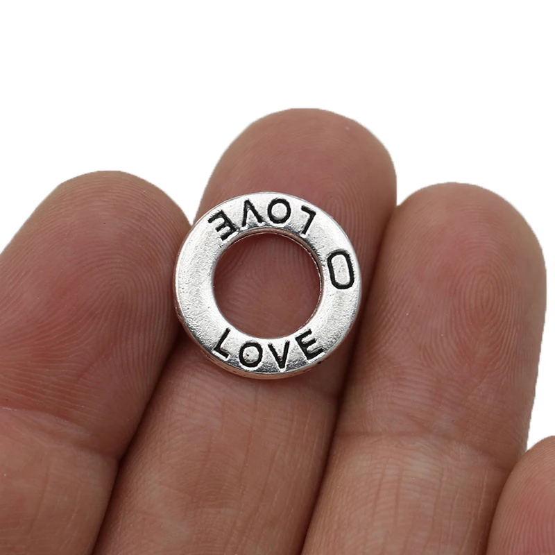 20pcs Antique Silver Plated Love Circle Charm Pendants for Jewelry Making Bracelet DIY Accessories 17mm
20pcs Antique Silver Plated Love Circle Charm Pendants for Jewelry Making Bracelet DIY Accessories 17mm