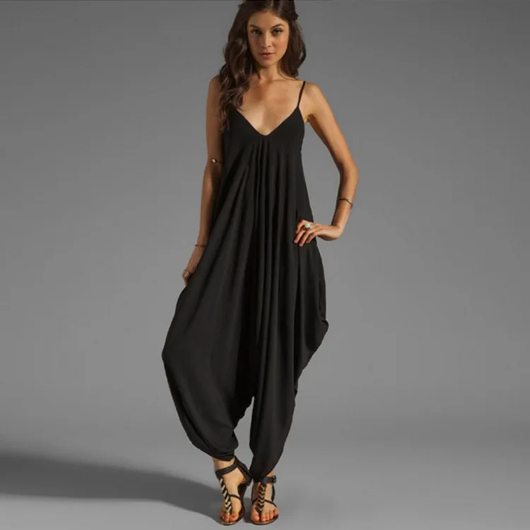 Bazhenova Women Sexy Backless Deep V-neck Sling Jumpsuit Loose Irregular Long Rompers Wide Leg Pants Casual Clothes T1792
Bazhenova Women Sexy Backless Deep V-neck Sling Jumpsuit Loose Irregular Long Rompers Wide Leg Pants Casual Clothes T1792