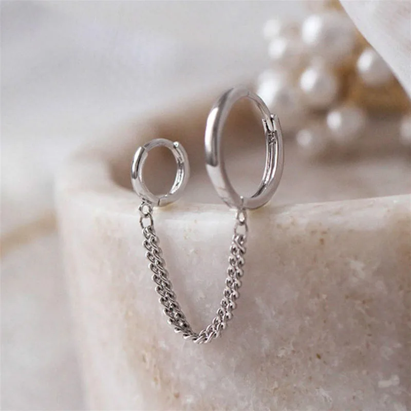 1PCS Korean Stainless Steel Earrings Double Round Fashion Tassel Retro Long Chain Hoop Metal Earrings Jewelry Wholesale
1PCS Korean Stainless Steel Earrings Double Round Fashion Tassel Retro Long Chain Hoop Metal Earrings Jewelry Wholesale