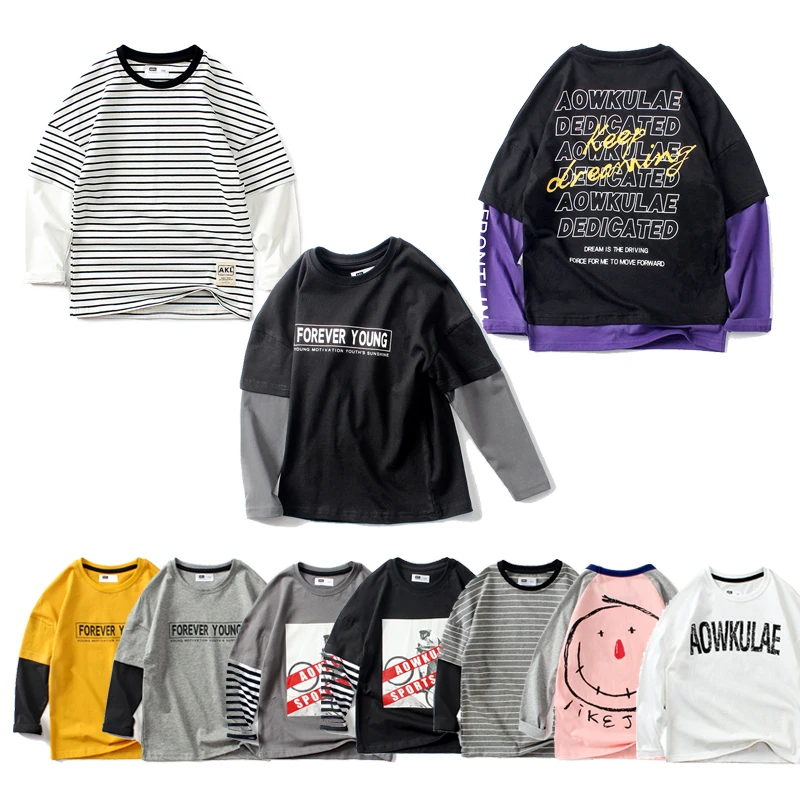 T Shirt Casual Clothes Spring Cotton Boys Girls Fashion Print Striped Tops Tee O-neck Autumn Children Clothes For 3-12 Years
T Shirt Casual Clothes Spring Cotton Boys Girls Fashion Print Striped Tops Tee O-neck Autumn Children Clothes For 3-12 Years