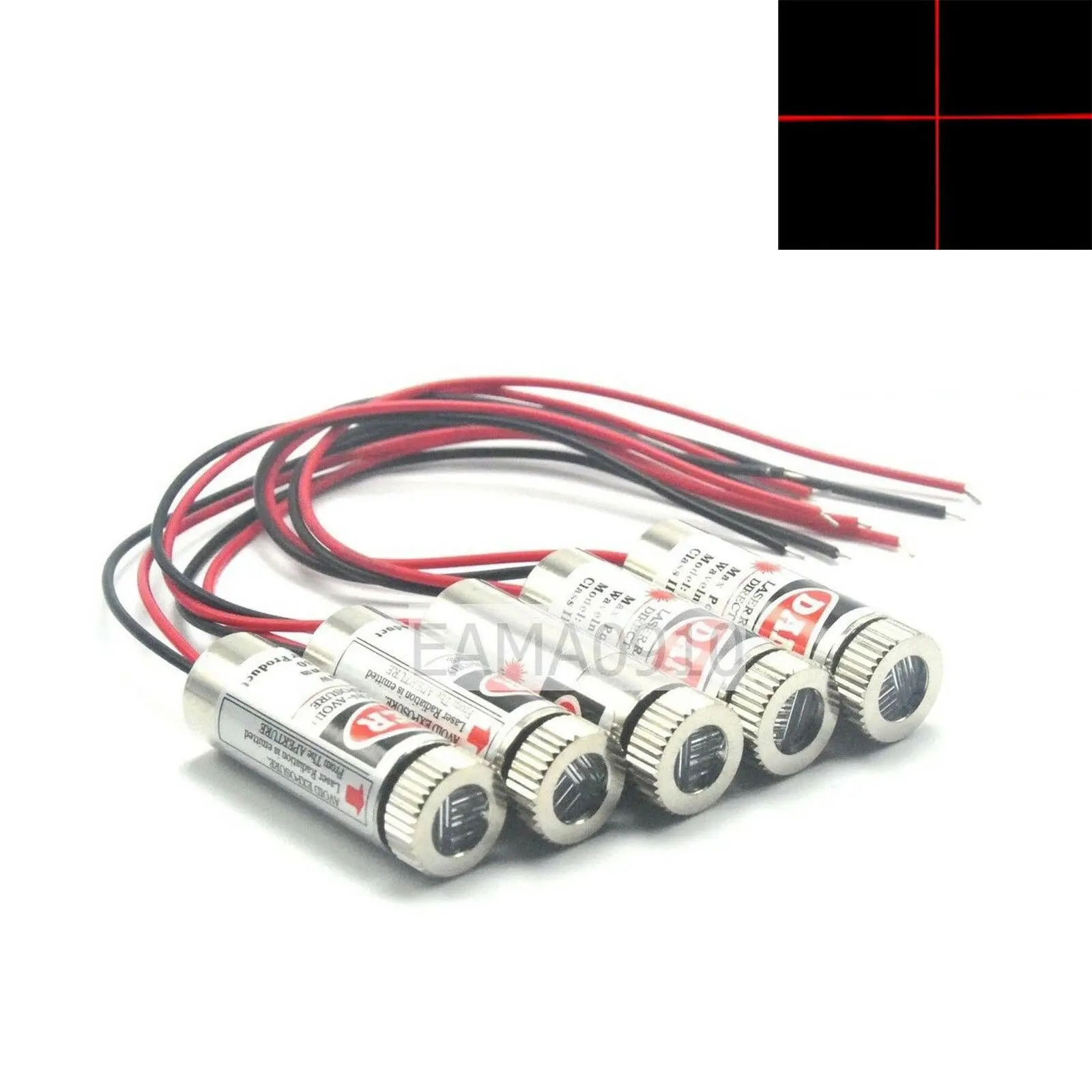 5pcs Focusable 3-5V 650nm 5mW Red Laser Cross Diode Module 12x35mm w/Driver-in
5pcs Focusable 3-5V 650nm 5mW Red Laser Cross Diode Module 12x35mm w/Driver-in