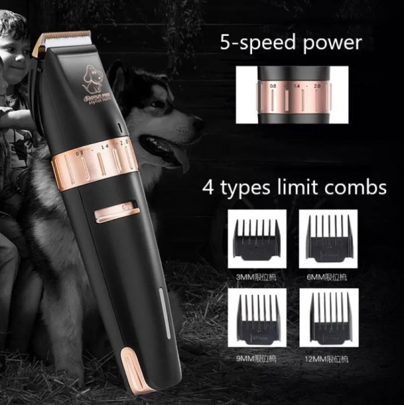 

Brand Baorun T2 3.7v Recharge Professional Electric Hair Clippers Pet Dog Trimmers Shaver Machine Pet Rabbit Hair Clipper