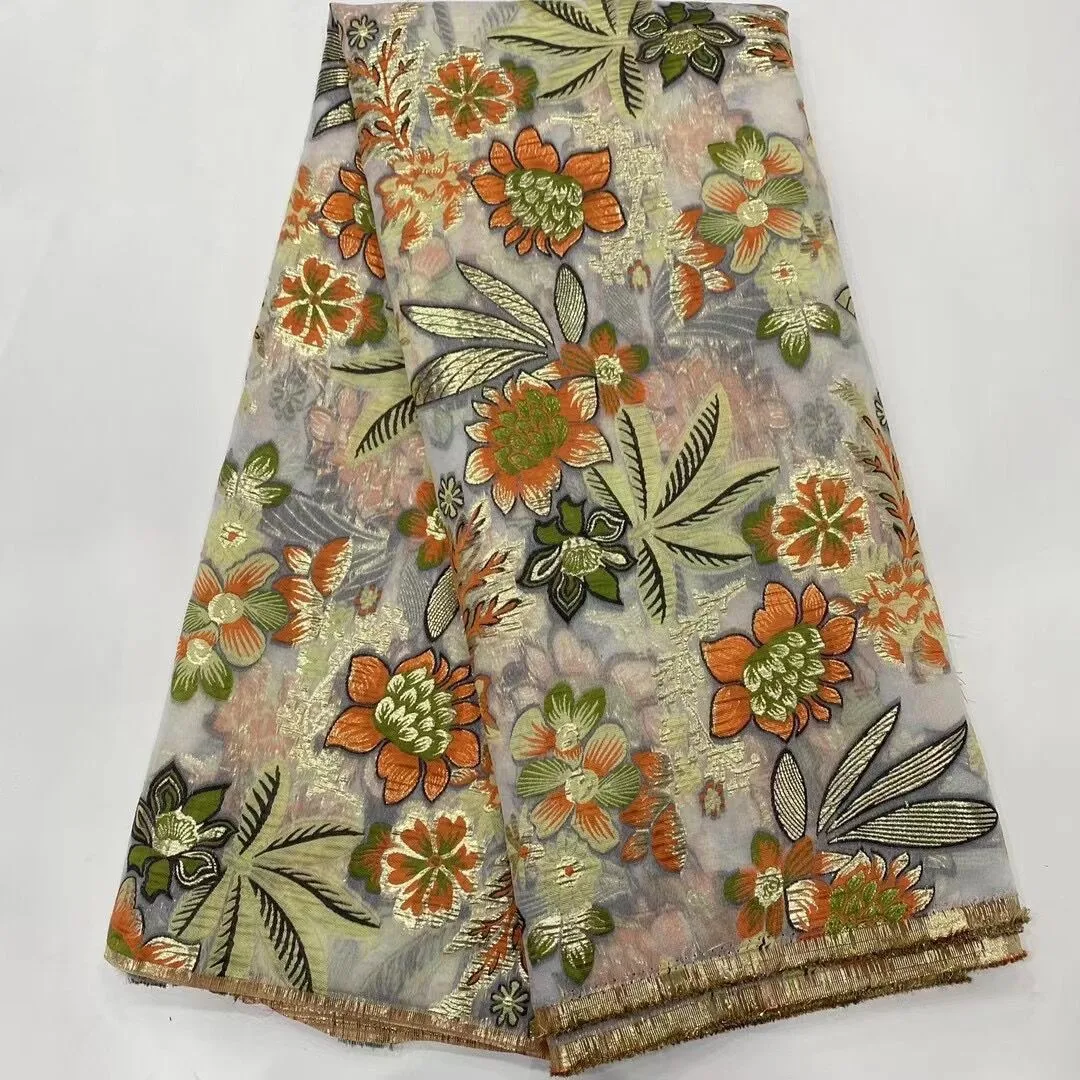 Latest Brocade Lace Fabric African Jacquard Material High Quality Nigerian Organza Net Cloth Tulle Tela Tissus For Sewing POZ31
Latest Brocade Lace Fabric African Jacquard Material High Quality Nigerian Organza Net Cloth Tulle Tela Tissus For Sewing POZ31