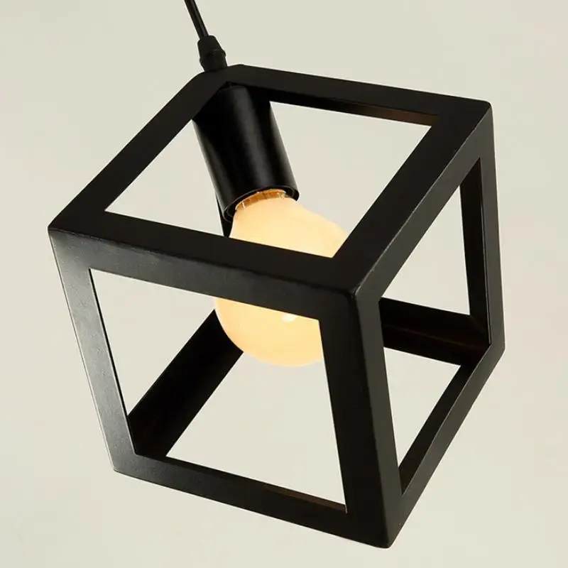 Modern LED Cage Pendant Light Industrial Cube Metal Retro Pendant Lights E27 Indoor Loft Ceiling Hanging Lamp for Home Bar
Modern LED Cage Pendant Light Industrial Cube Metal Retro Pendant Lights E27 Indoor Loft Ceiling Hanging Lamp for Home Bar