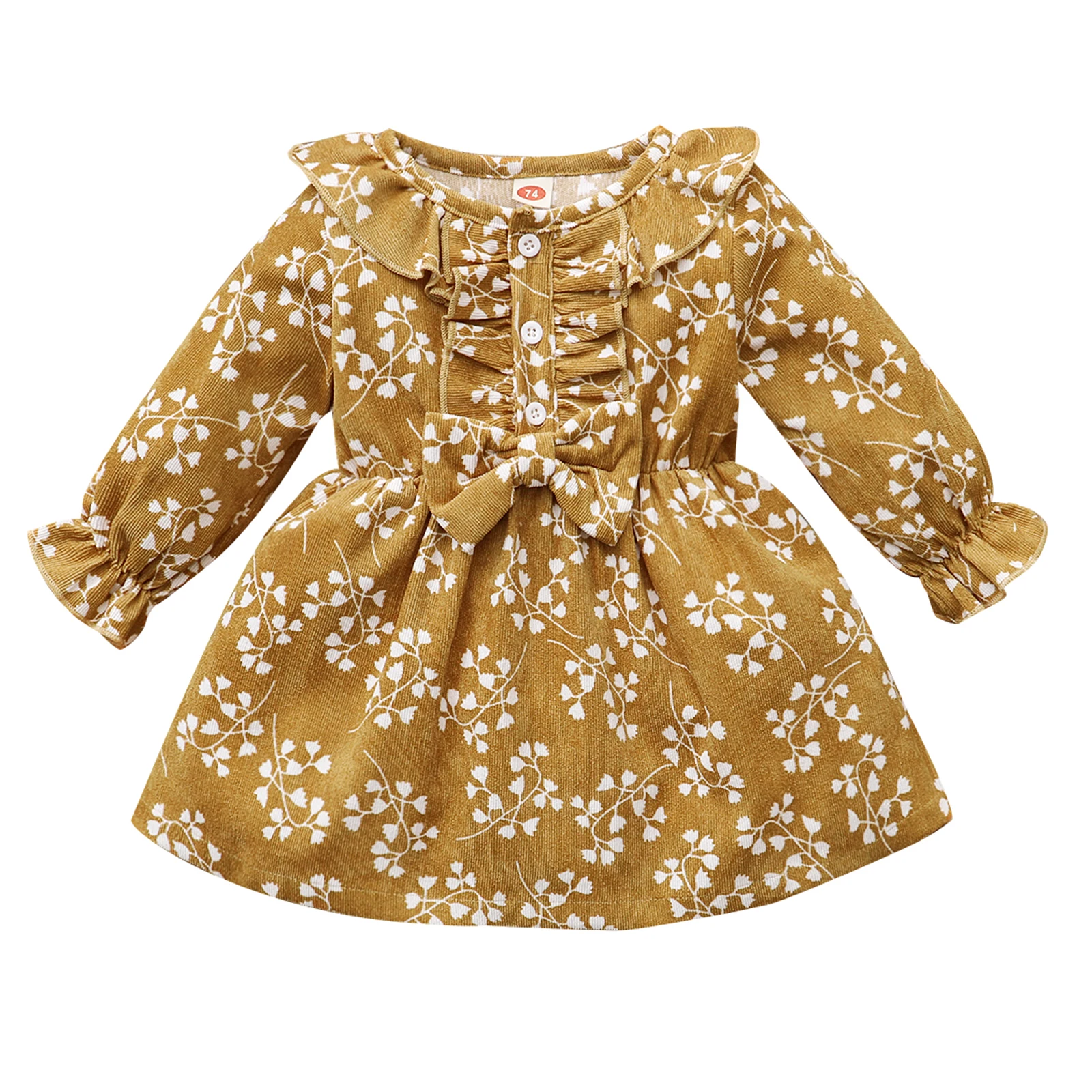 Toddler Baby Girl Fall Corduroy Dress Flower Ruffle Long Sleeve High Waist Buttons Dresses
Toddler Baby Girl Fall Corduroy Dress Flower Ruffle Long Sleeve High Waist Buttons Dresses