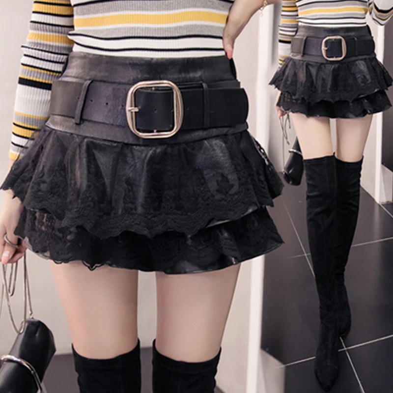 2020 autumn and winter new women's European and American lace PU short skirt sexy fashion puff skirt
2020 autumn and winter new women's European and American lace PU short skirt sexy fashion puff skirt