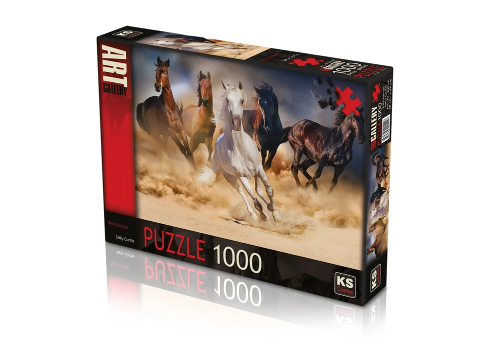 Игра Ks Пазл дикие лошади из 1000 частей 20514|Пазлы| |