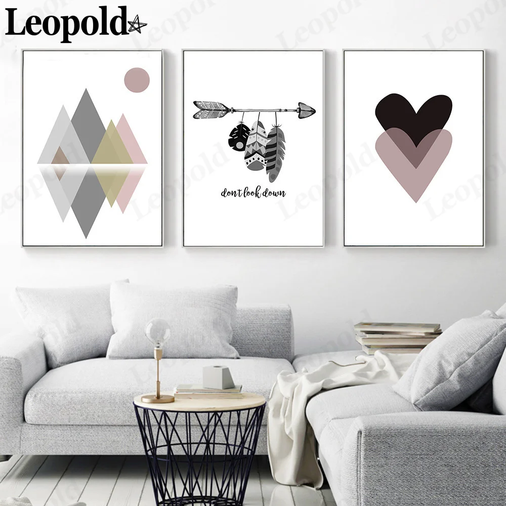 Modern Simple Geometric Canvas Painting Arrow Feather Love Poster Wall Art Nordic Style Home Living Room Decoration
Modern Simple Geometric Canvas Painting Arrow Feather Love Poster Wall Art Nordic Style Home Living Room Decoration