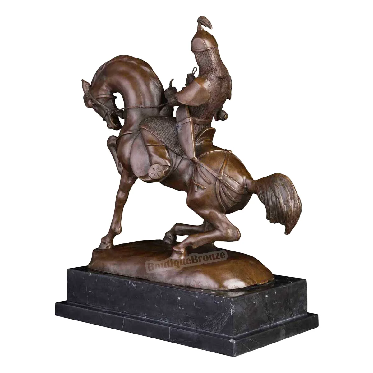 Bronze Medieval Roman Warrior Riding Sculpture Statue Vintage Western Art Marble Base for Office Home Decor Gifts
Bronze Medieval Roman Warrior Riding Sculpture Statue Vintage Western Art Marble Base for Office Home Decor Gifts