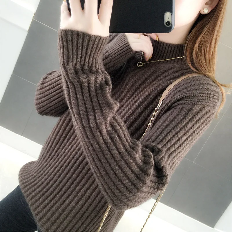 Half Turtleneck Pullover Sweater Women Loose Thick Autumn/winter Women's Sweaters New Bottoming Shirt Coat Thick
Half Turtleneck Pullover Sweater Women Loose Thick Autumn/winter Women's Sweaters New Bottoming Shirt Coat Thick