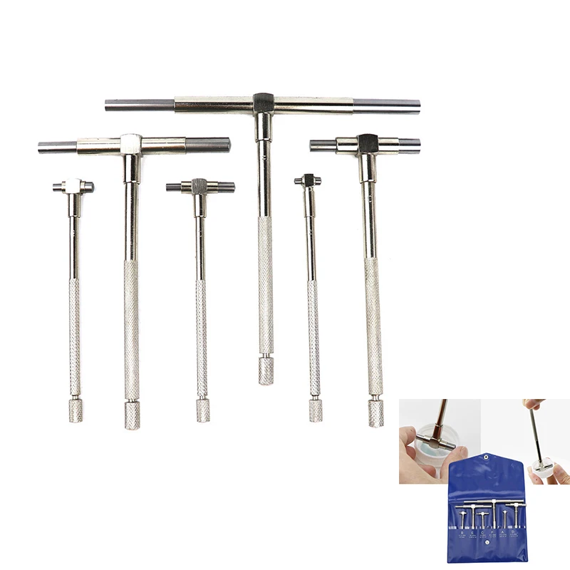 6Pcs Telescopic Internal Gauge Set 8-150 mm Micrometer Hole Measurement Bore Engineers Kits for Inside Measurements Tool Parts
6Pcs Telescopic Internal Gauge Set 8-150 mm Micrometer Hole Measurement Bore Engineers Kits for Inside Measurements Tool Parts