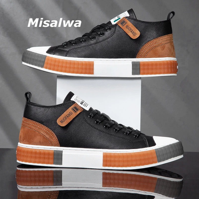 Misalwa High Top Genuine Leather Shoes for Men White Black Authentic Leather Men Sneaker Trendy Menswear School Team Tide Shoes
Misalwa High Top Genuine Leather Shoes for Men White Black Authentic Leather Men Sneaker Trendy Menswear School Team Tide Shoes