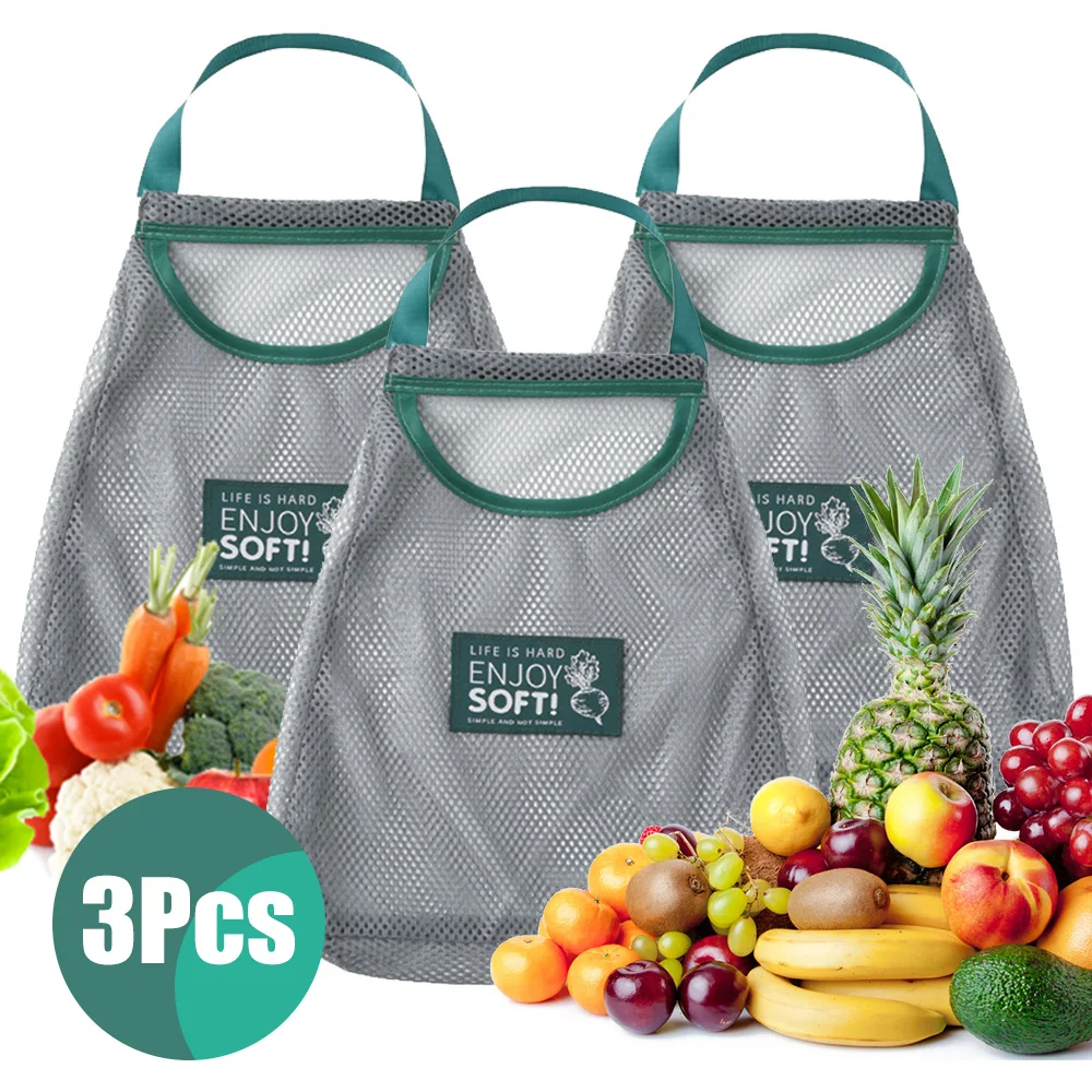 3Pcs Kitchen Onion Potato Storage Bag Hangable Fruit Vegetable Storage Mesh Bag Garlic Onion Hanging Bag Storage Bag Organizer
3Pcs Kitchen Onion Potato Storage Bag Hangable Fruit Vegetable Storage Mesh Bag Garlic Onion Hanging Bag Storage Bag Organizer