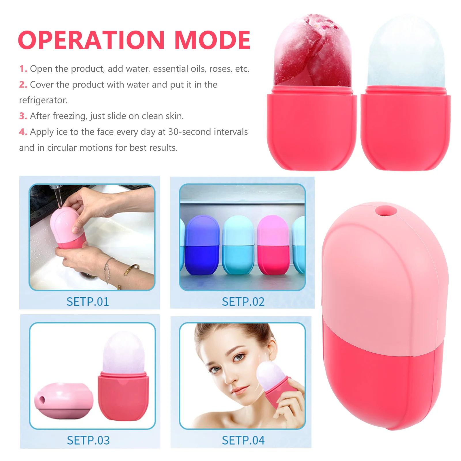 Silicone Ice Roller Facial Massage Ice Roller Anti-Wrinkles Skin Care Eye Roller Skin Care Tool Anti-Wrinkles Facial Massager
Silicone Ice Roller Facial Massage Ice Roller Anti-Wrinkles Skin Care Eye Roller Skin Care Tool Anti-Wrinkles Facial Massager
